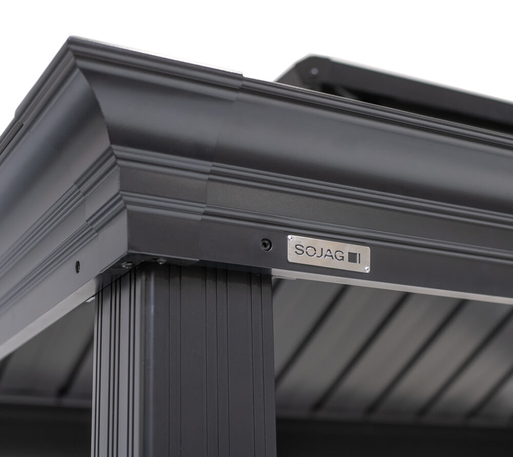Алуминиева пергола с метален Sojag Месина BBQ 1.8x2.9x2.6 м, цвят Антрацит - Image 13