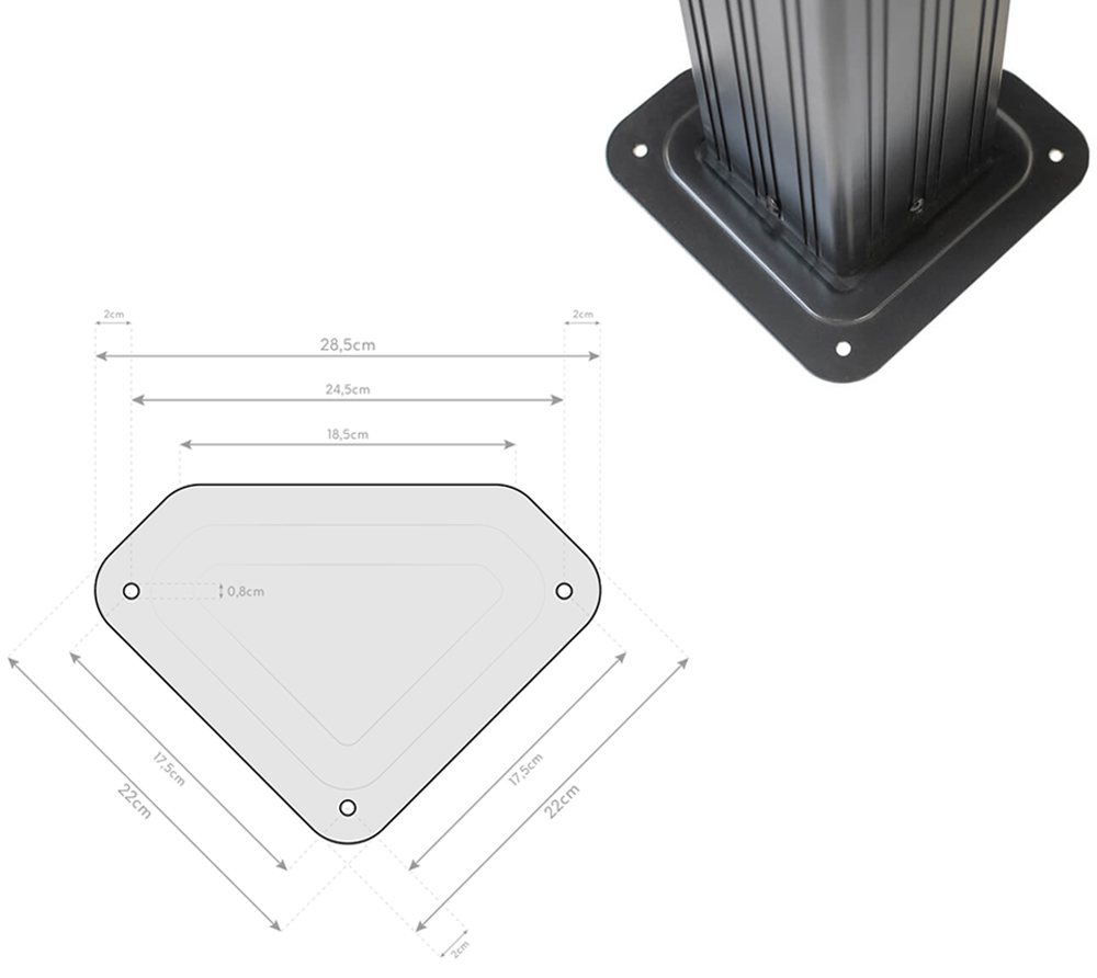 Алуминиева пергола с метален Sojag Месина BBQ 1.8x2.9x2.6 м, цвят Антрацит - Image 6