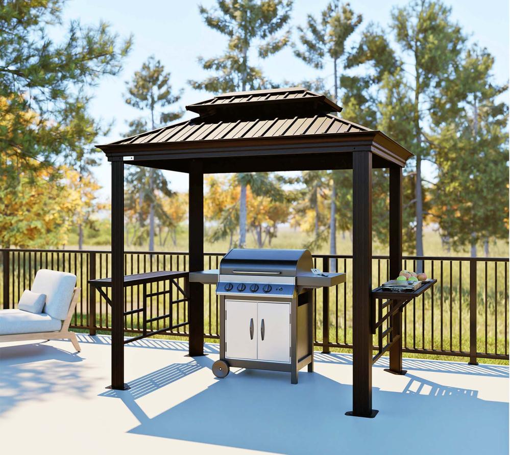 Алуминиева-пергола-с-метален-Sojag-Месина-BBQ-1.8x2.9x2.6-м-цвят-Антрацит