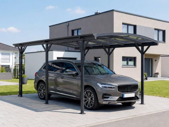 Алуминиев навес за автомобил Westmann, цвят Антрацит 505х300х219 см