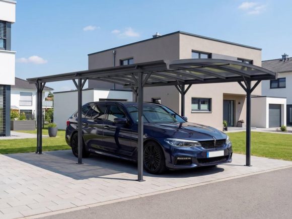 Алуминиев навес за автомобил Westmann, цвят Антрацит 576х300х219 см