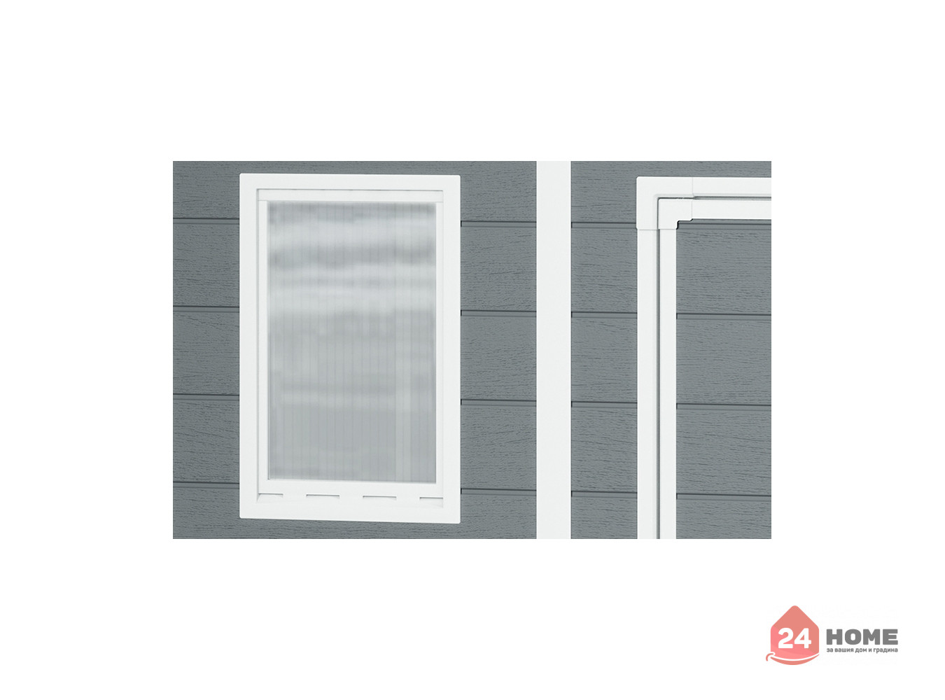Градинска барака Keter Manor Pent, сива 183x185х200 см, 6x6ft, HDPE пластмаса - Image 6