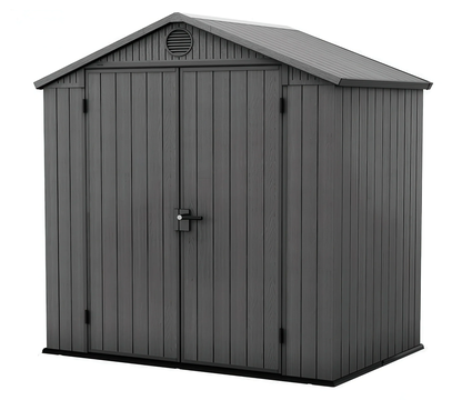 Градинска барака Keter Darwin графит 121x190x221 см 6x4ft Evotech+ пластмаса