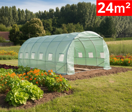 Оранжерия-SUNNY-24-кв-м-6х4х2м-UV-с-2-врати-12-прозореца-подсилена-63-kg