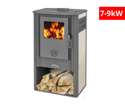 Печка на дърва Blist Atene S ceramic , Бежова 7-9kW