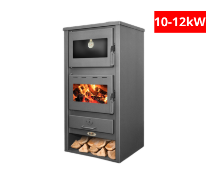 Камина с фурна за готвене Blist Napoli, Антрацит  10-12kW