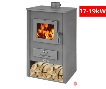 Камина с водна риза Blist Padova E, Антрацит 17-19kW