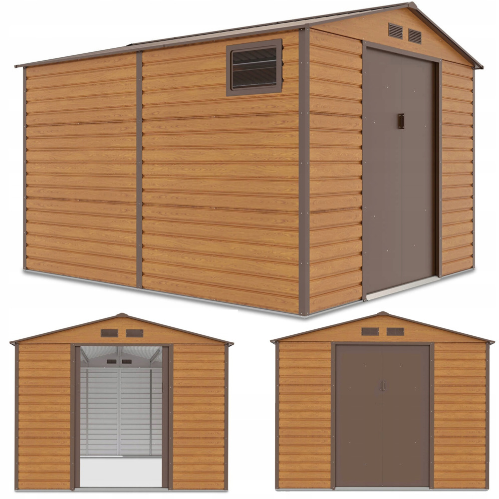 Градинска-барака-SUNNY-MONTREAL-323х277-см-9x10-цвят-Златен-Дъб-Oak_Brown