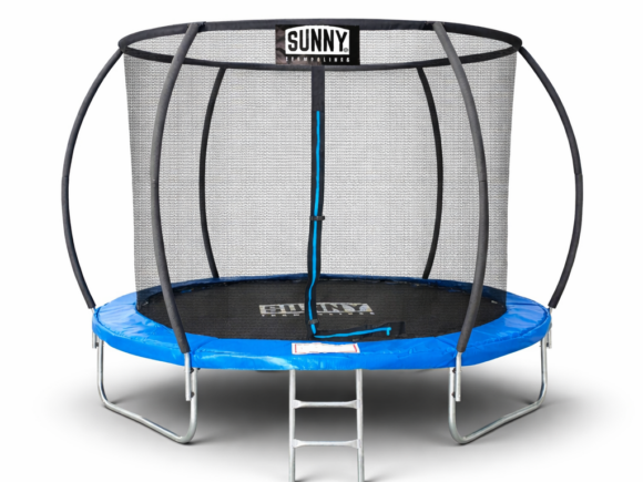 Батут Sunny Premium комплект син 183 см + Вътрешна Мрежа + Стълба