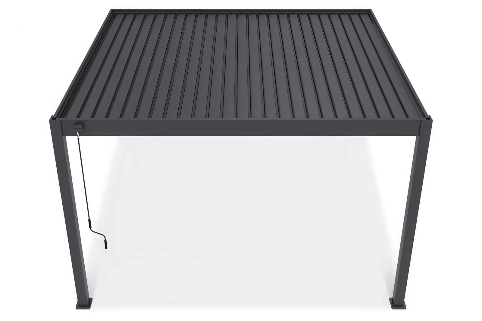 Алуминиева биоклиматична пергола за стена DELUXE Wall 3.6x4 м цвят Антрацит - Image 2