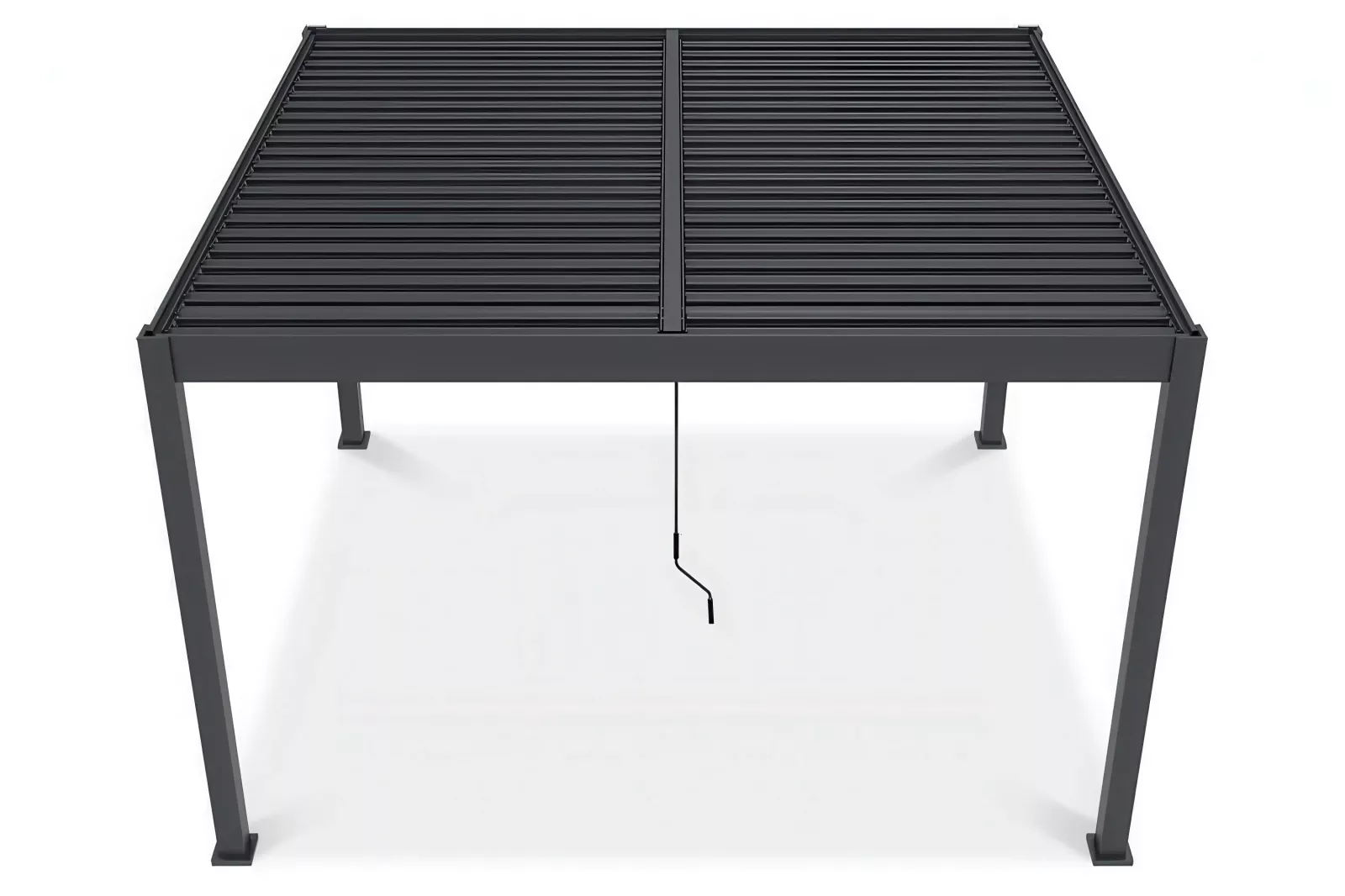 Алуминиева биоклиматична пергола ELEGANCE DUO 3.6 × 4 м цвят антрацит - Image 2