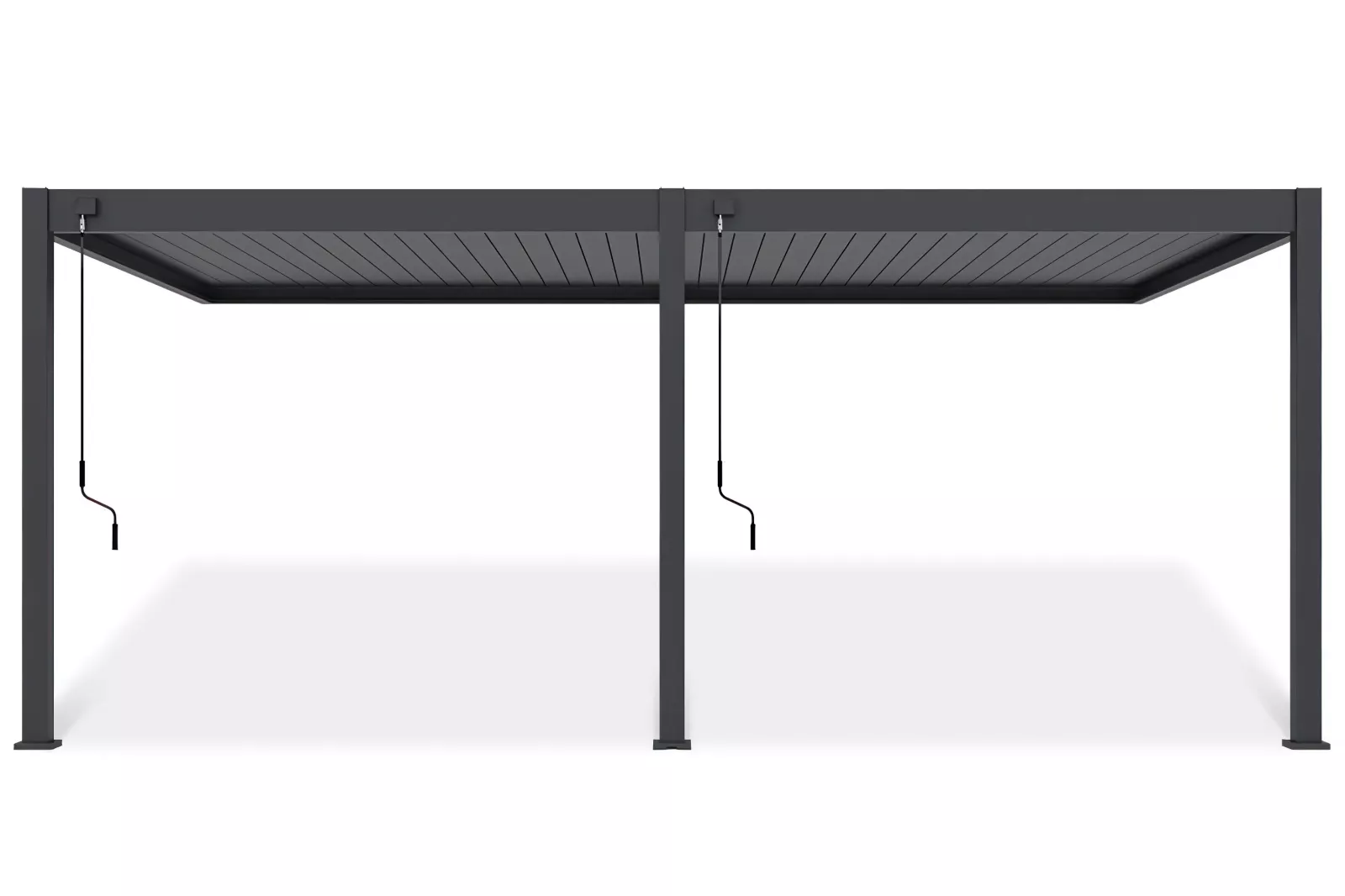 Алуминиева биоклиматична пергола за стена DELUXE Wall 3.6x6 м цвят Антрацит - Image 5