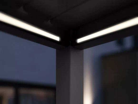 LED осветление за биоклиматични перголи DELUXE, ELEGANCE и FUSION 3м x 2 цвят Антрацит