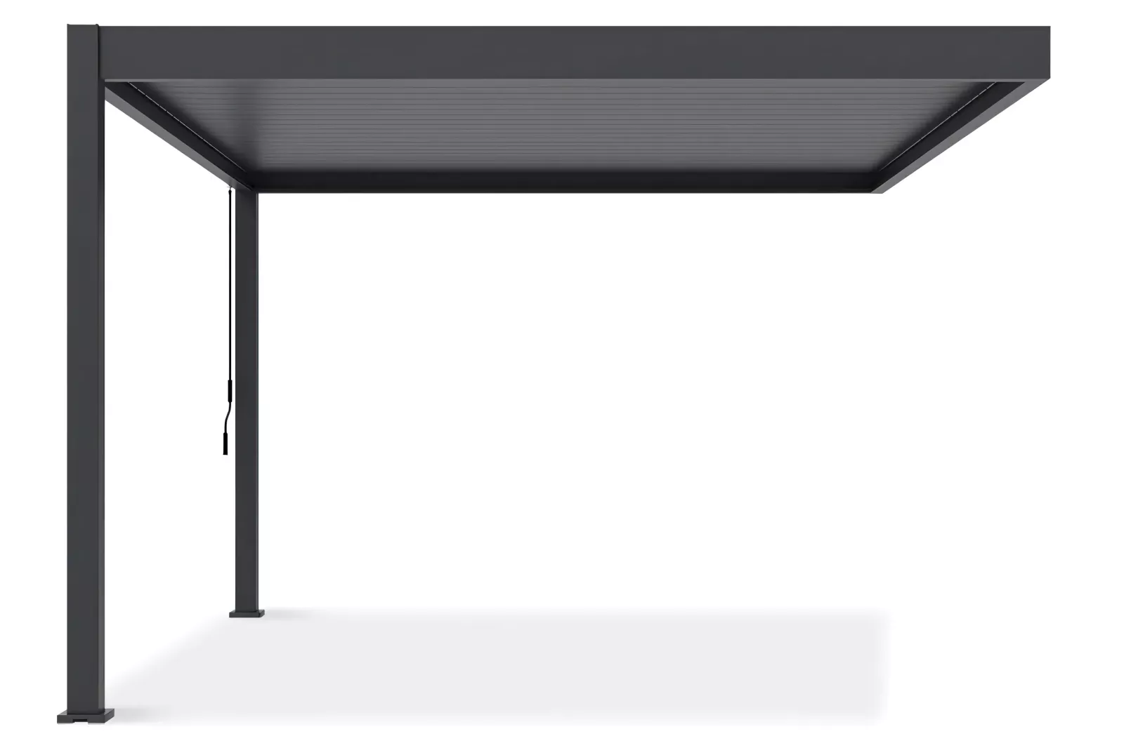 Алуминиева биоклиматична пергола за стена DELUXE Wall 3.6x4 м цвят Антрацит - Image 5