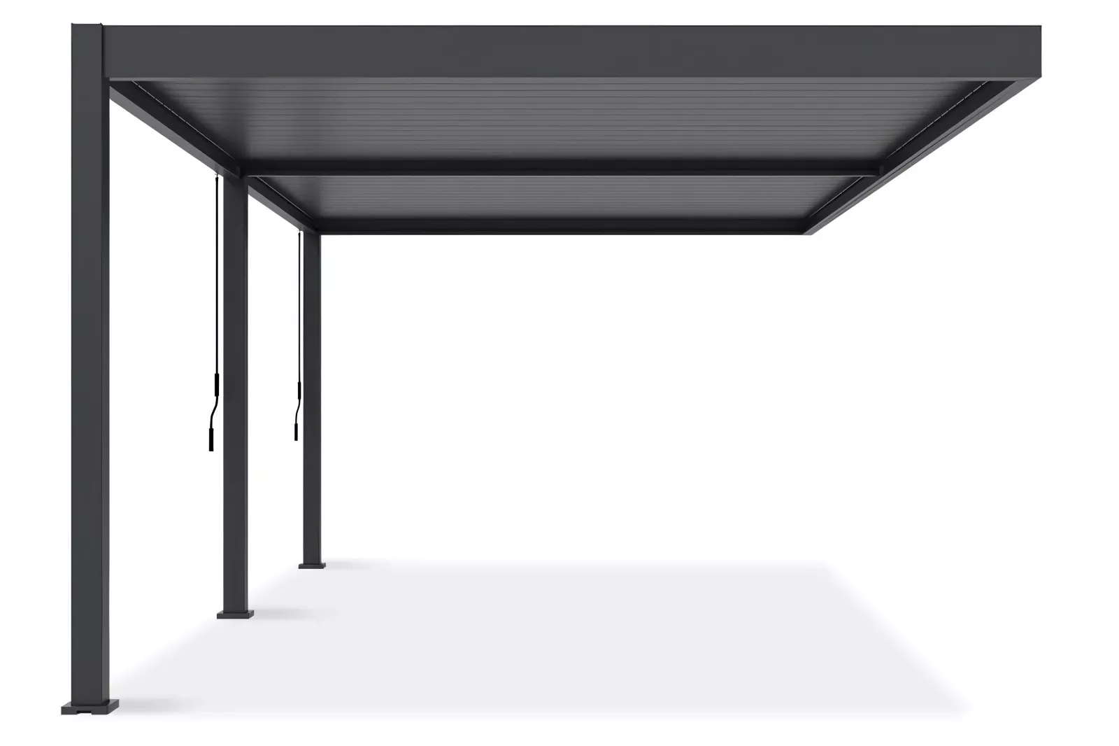 Алуминиева биоклиматична пергола за стена DELUXE Wall 3.6x6 м цвят Антрацит - Image 6