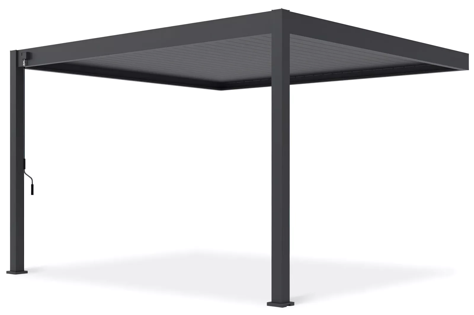 Алуминиева биоклиматична пергола за стена DELUXE Wall 3.6x4 м цвят Антрацит - Image 6