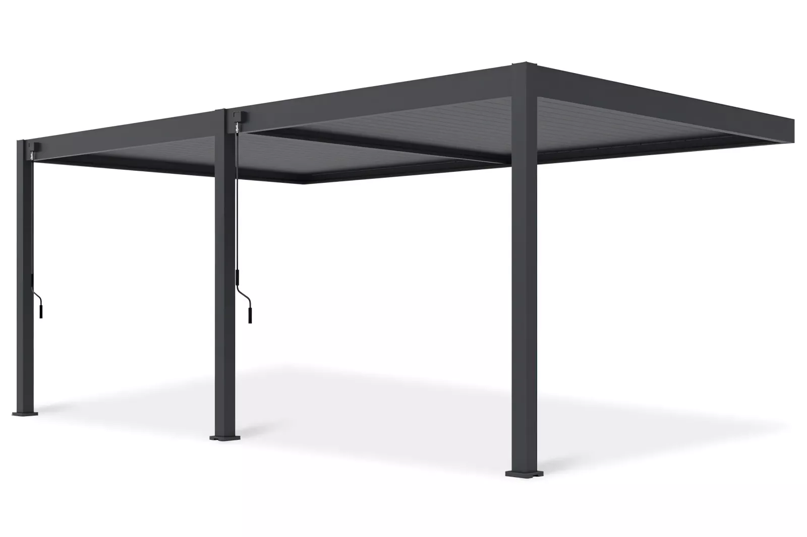 Алуминиева биоклиматична пергола за стена DELUXE Wall 3.6x6 м цвят Антрацит - Image 7