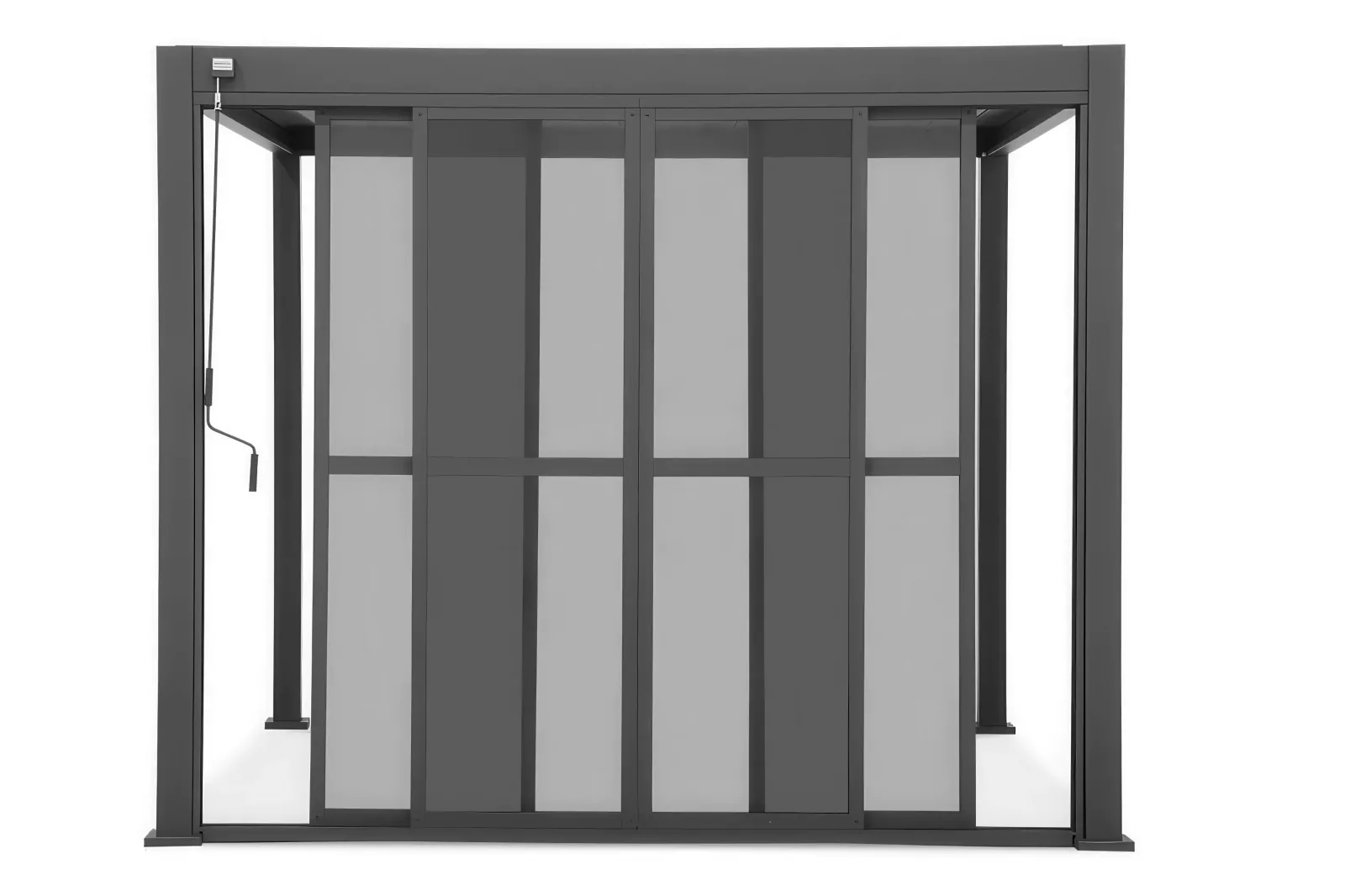 Плъзгащи се поликарбонатни врати за перголи Dallas PREMIUM 3м цвят Антрацит - Image 7