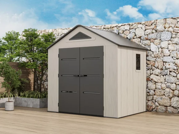 Пластмасова градинска барака за инструменти EVEREST 250×180 см, 4.5 м² HDPE 22мм, Тъмно сив