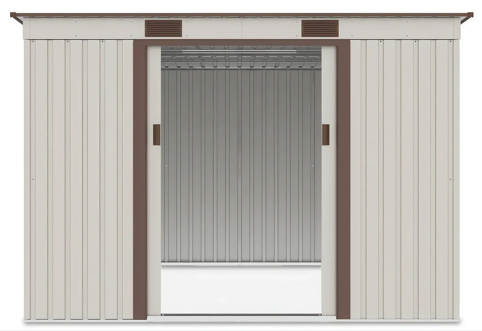 Градинска барака с едноскатен покрив SUNNY Oregon, Бежова 261×241х176 cm 5.8 m2 - Image 2